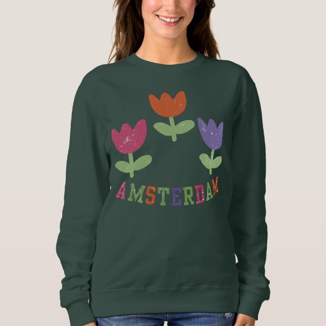 Sweatshirt Amsterdam Tulips (Devant)