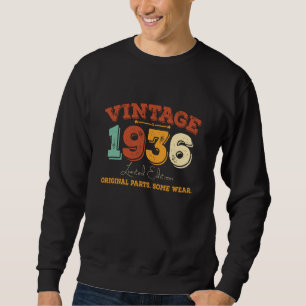 Sweatshirt Amusant 89 Ans 1936 Vintage 89e Anniversaire Cadea