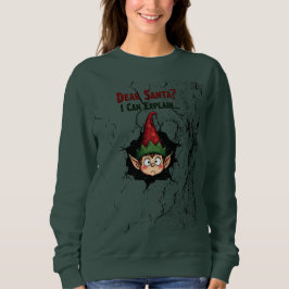 Sweatshirt Amusant Design Elf de Noël - Sw