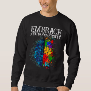 Sweatshirt Amusant Embrasser Neurodiversité Cerveau TDAH Auti