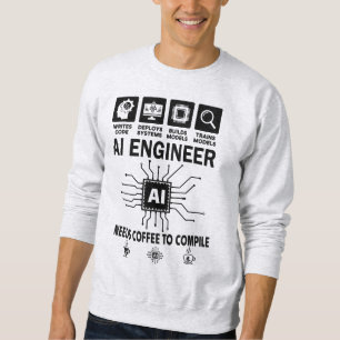 Sweatshirt Amusant ingénieur en intelligence artificielle a b