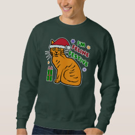 Sweatshirt Amusant laide de Noël Sweater Festive chat jeu de