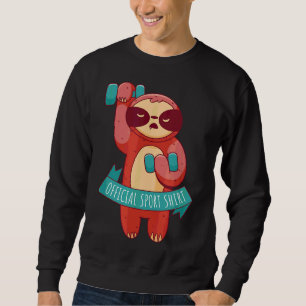 Sweatshirt Amusant Layz Sloth Weighlifting Sport
