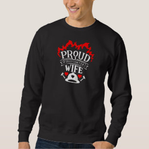 Sweatshirt Amusant Pompier Femme Feu Mari Feu Thin Rouge Li