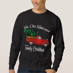Sweatshirt Amusant Vieux Mode Famille Arbre de Noël Oldtimer