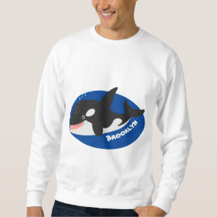 Sweatshirt Amusante baleine orque mignonne dessin animé