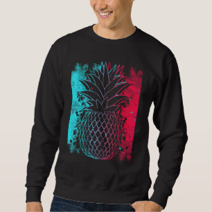 Sweatshirt Ananas en couleur techno de festival synthétiseur