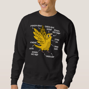 Sweatshirt Anatomie de perroquet I Perruche lutino jaune