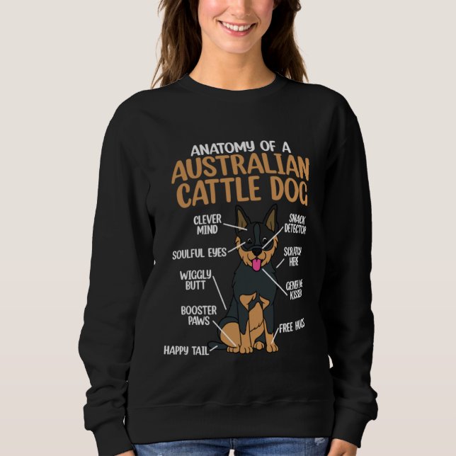 Sweatshirt Anatomy Of A Australian Cattle Dog (Devant)