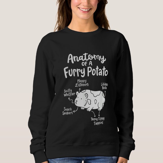 Sweatshirt Anatomy of a Furry Potato Guinea Pig (Devant)