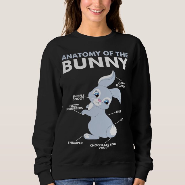 Sweatshirt Anatomy of Bunny  Rabbit (Devant)