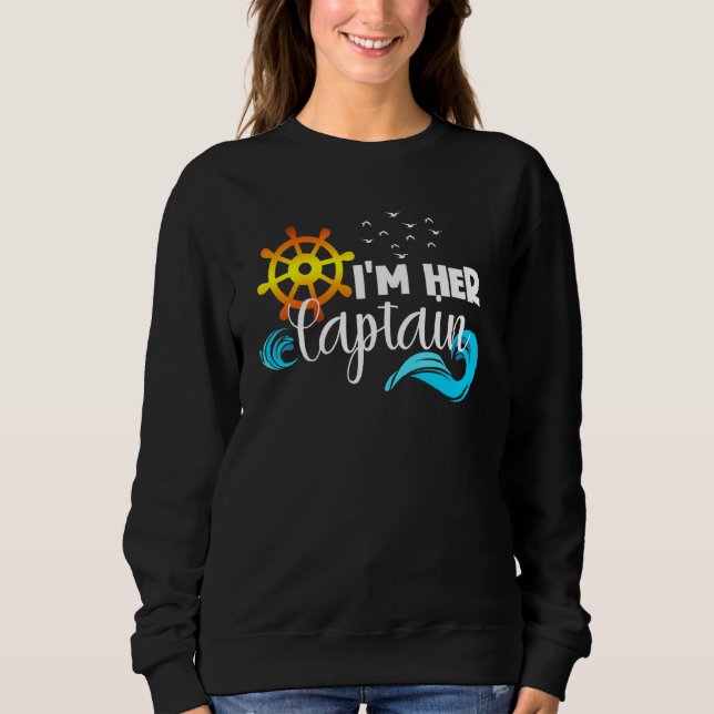 Sweatshirt Anchor Captain Couple Cruise Valentine's Day Match (Devant)