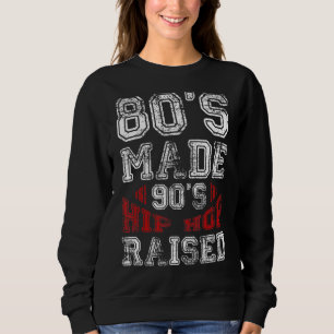 Sweatshirt Ancien Hip hop de l'école 80s Fabriqué 90s Hip hop