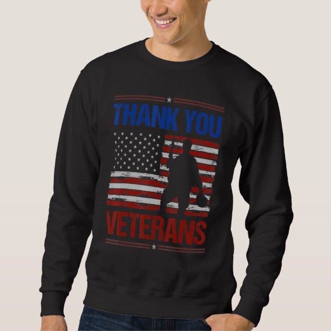 Sweatshirt Anciens Combattants Mercis Pour Femmes Hommes 1 (Devant)