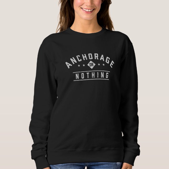 Sweatshirt Ancrage ou rien de Vacances Citations de voyage (Devant)