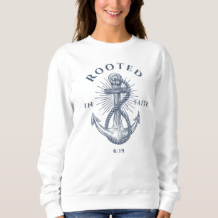 Sweatshirt Ancré dans la Foi Hébreux 6:19 Verset Biblique Cad