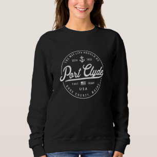 Sweatshirt ANCRE NAUTIQUE Port Clyde Maine Vacances voyage