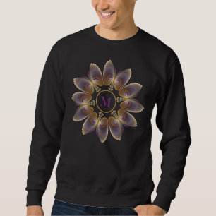Sweatshirt Ange Abstraite ailes Mandala Monogramme fractal
