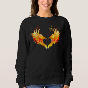 Sweatshirt Angel Fire Heart with Wings