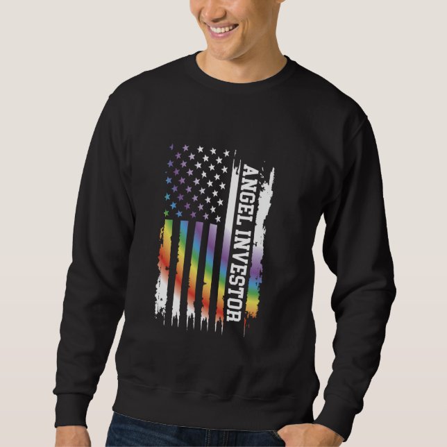 Sweatshirt Angel Investor Etats-Unis en panne Rainbow w (Devant)