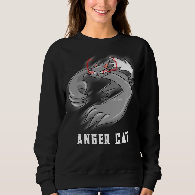 SWEATSHIRT ANGER CAT (Devant)
