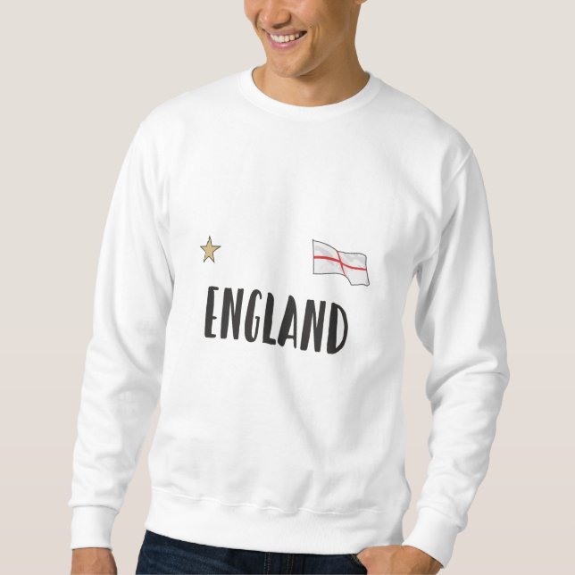 Sweatshirt Angleterre Fan Shirt Anglais Drapeau (Devant)