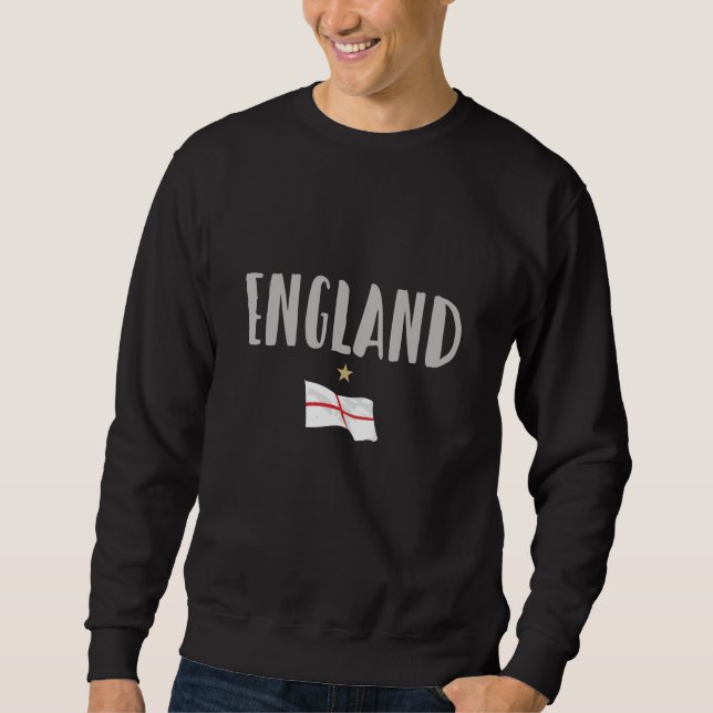 Sweatshirt Angleterre Fan Shirt Anglais Drapeau (Devant)