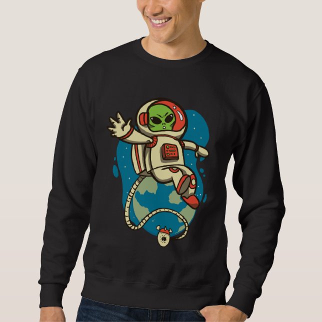 Sweatshirt Angry alien space (Devant)