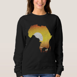 Sweatshirt Animal Africa Safari Savanna Sunset Elephant
