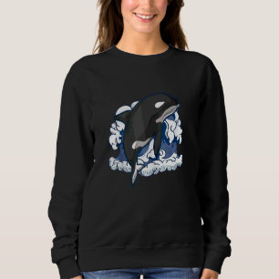 Sweatshirt Animal Animal de l'océan Vagues Orque Épaulard Ré