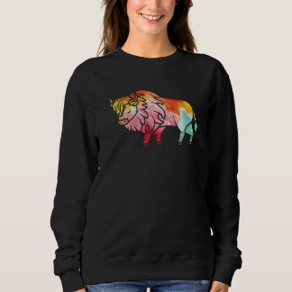 Sweatshirt Animal de la faune du zoo Gardien de zoo Buffle Bi