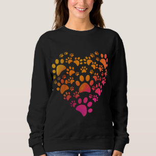 Sweatshirt Animal Paws Coeur Design Pour les Amoureux de les