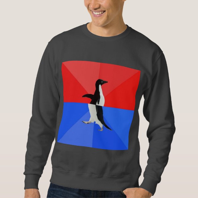 Sweatshirt Animal socialement confus Meme de conseil de (Devant)