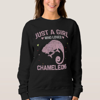 Sweatshirt Animal Women Just A Girl Who Loves Chameleons