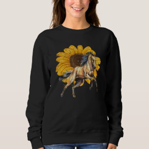 Sweatshirt Animaux équestre Hobby Horse Rider Sunflower Hors