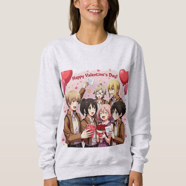 SWEATSHIRT ANIME DE LA JOURNÉE DE VALENTINE (Devant)