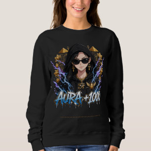 Sweatshirt Anime Pharaon Égyptien Fille Aura plus 1000 Ruew