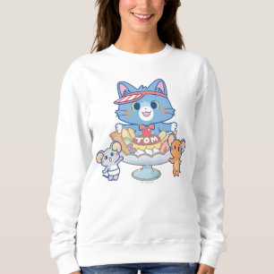Sweatshirt Anime Tom, Jerry et Tuffy Dessert Parlor