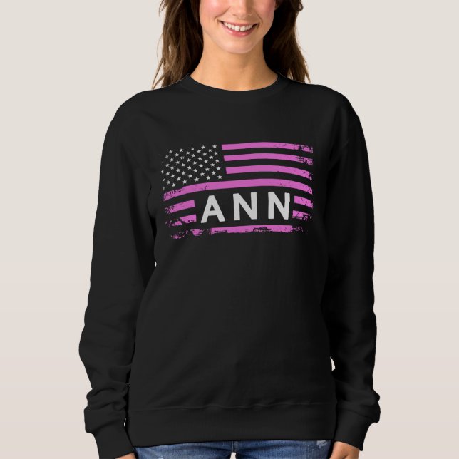 SWEATSHIRT ANN AMERICAN FLAG  FOR ANN (Devant)