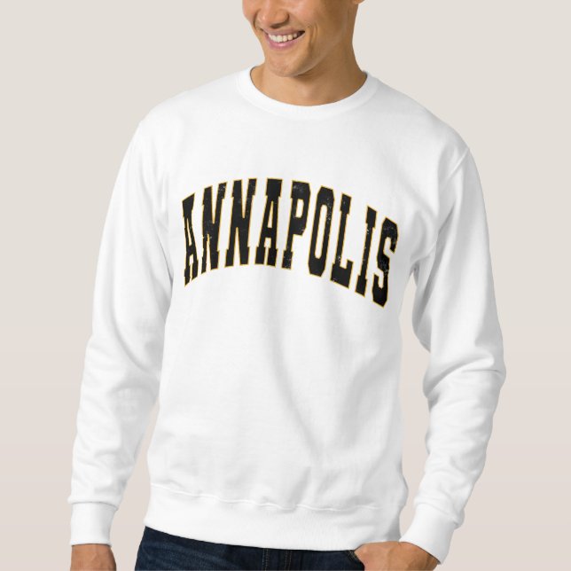 Sweatshirt Annapolis Maryland Vintage College Style (Devant)