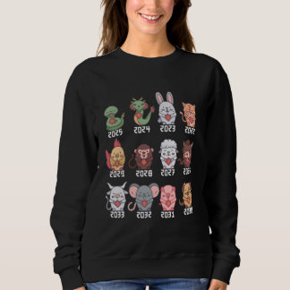 Sweatshirt Année chinoise Zodiaque des enfants lapins chinois