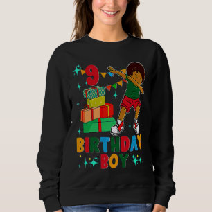 Sweatshirt Anniversaire African American Boy 9e anniversaire
