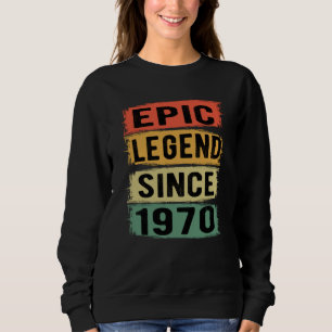Sweatshirt anniversaire de 55 ans 1970 Légende épique 55e ann