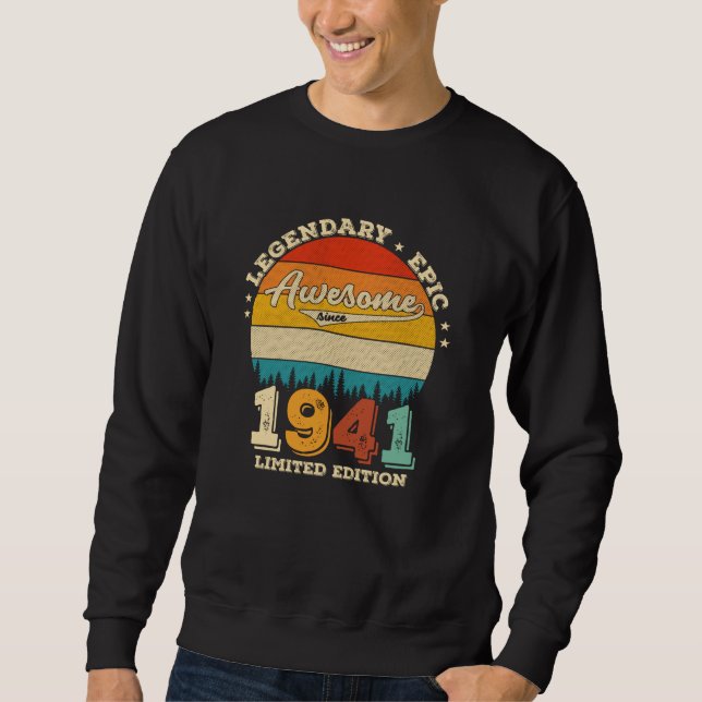 Sweatshirt anniversaire de 84 ans 1941 merveilleux 84e annive (Devant)
