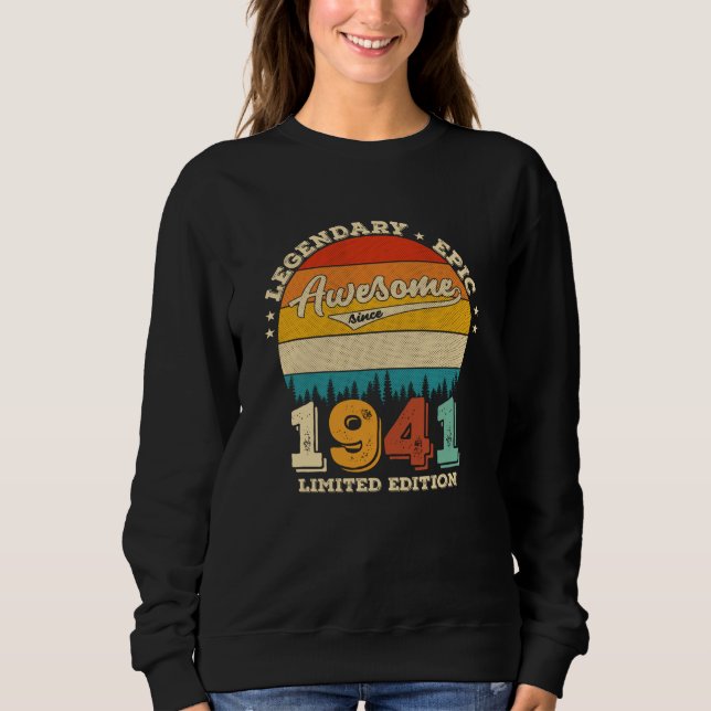Sweatshirt anniversaire de 84 ans 1941 merveilleux 84e annive (Devant)