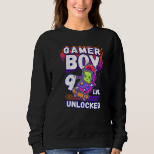 Sweatshirt Anniversaire Garçon 9 Anniversaire console de jeu