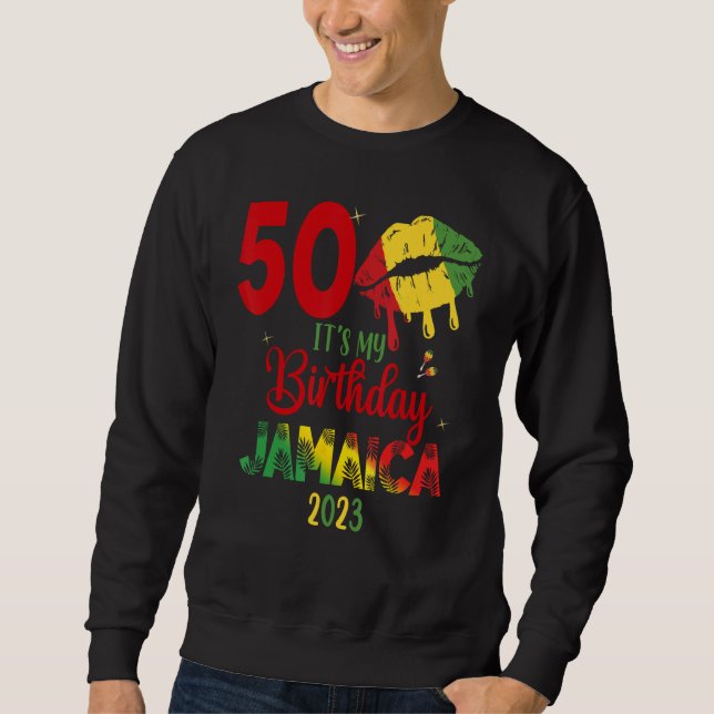 Sweatshirt Anniversaire Jamaïque fille 30ème 50ème match de t (Devant)