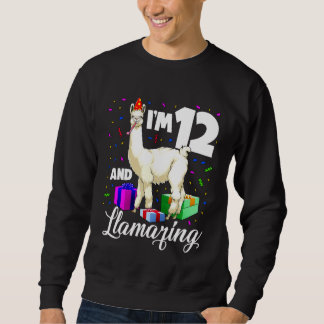 Sweatshirt Anniversaire Llama Alpaca Im 12 Et Fête Du Llamazi