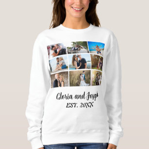 Sweatshirt Anniversaire Mariage personnalisé 9 Photo Collage