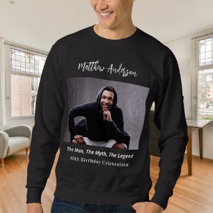 Sweatshirt Anniversaire photo homme mythe légende nom fun